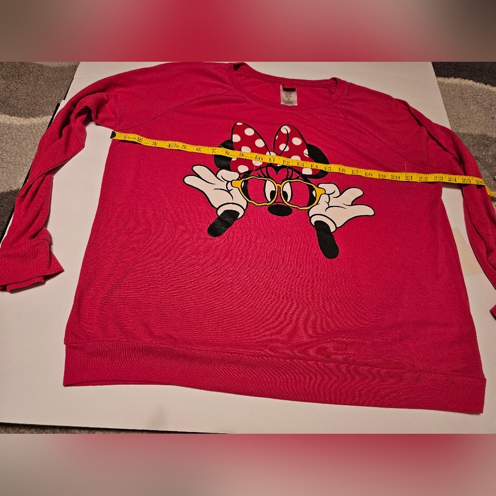 Disney Minnie Mouse Pink Womens Sweatshirt